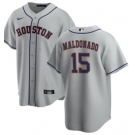 Nike Men's Houston Astros #15 Maldonado Grey  Cool Base Baseball Jersey