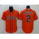 Nike Men's Houston Astros #2 Alex Bregman Replica Orange Alternate Cool Base Baseball Jersey