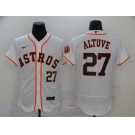 Nike Men's Houston Astros #27 Jose Altuve White Home Flex Base Authentic Collection Bound Baseball Jersey