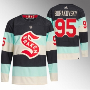 Men Seattle Kraken 95 Andre Burakovsky 2024 Deep Sea Blue Winter Classic Stitched Jersey