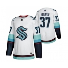 Men's Seattle #37 Kraken Yanni Gourde 2022 Away White Jersey