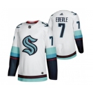 Men's Seattle #7 Kraken Jordan Eberle 2022 Away White Jersey