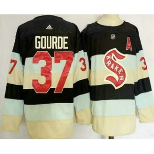 Men's Seattle Kraken #37 Yanni Gourde Navy 2024 Winter Classic Authentic Jersey