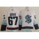 Men's Seattle Kraken #67 Morgan Geekie White Authentic Jersey