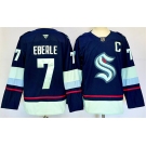Men's Seattle Kraken #7 Jordan Eberle Navy 2024-25 Home Stitched Hockey Jersey