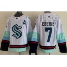 Men's Seattle Kraken #7 Jordan Eberle White Authentic Jersey