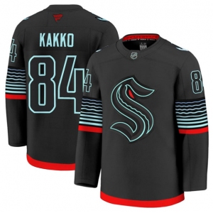 Men's Seattle Kraken #84 Kaapo Kakko Black Alternate Stitched Hockey Jersey