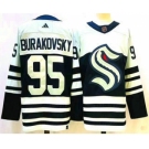 Men's Seattle Kraken #95 Andre Burakovsky Blue 2022 Reverse Retro Stitched Jersey