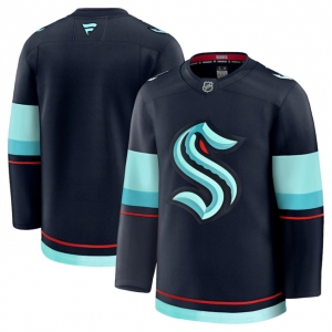 Men's Seattle Kraken Blank Navy 2024-25 Home Stitched Hockey Jersey
