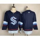 Men's Seattle Kraken Blank Navy Home 2020 New Team Authentic Stitched Hockey Jersey