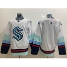 Men's Seattle Kraken Blank White Stitched Adidas NHL Jersey