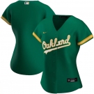 Nike Women Oakland Athletics Blank Green Alternate Stitched Cool Base Baseball Jersey