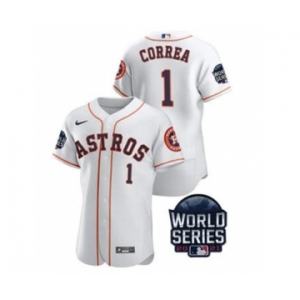 Men's Houston Astros #2 Alex Bregman 2021 Grey World Series Flex Base Stitched Baseball Jersey