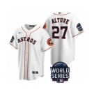 Men's Houston Astros #27 Jose Altuve 2021 White World Series Cool Base Stitched Baseball Jersey