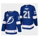 Men's Tampa Bay Lightning #21 Brayden Point 2021 Stanley Cup Champions Stitched Hockey Jersey