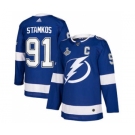 Men's Tampa Bay Lightning #91 Steven Stamkos 2021 Stanley Cup Champions Stitched Hockey Jersey