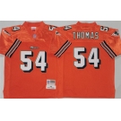 Men's Miami Dolphins #54 Zach Thomas Orange Throwback Stitched Football Jersey