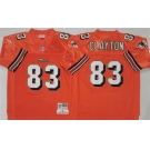 Men's Miami Dolphins #83 Mark Clayton Orange Throwback Stitched Football Jersey