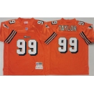 Men's Miami Dolphins #99 Jason Taylor Orange Throwback Stitched Football Jersey