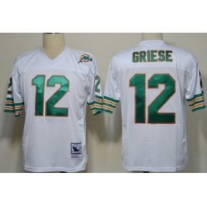 Miami Dolphins #12 Bob Griese White Throwback Jersey