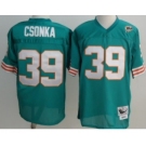 Miami Dolphins #39 Larry Csonka Green Throwback Jersey