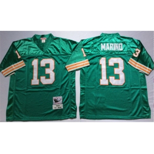 Mitchell And Ness Dolphins #13 dan marino green Stitched Football Throwback Jersey