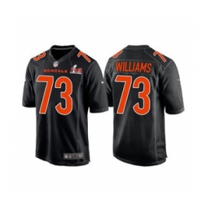 Men's Cincinnati Bengals #73 Jonah Williams 2022 Black Super Bowl LVI Game Stitched Jersey