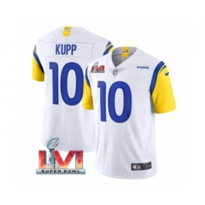 Men's Los Angeles Rams #10 Cooper Kupp White 2022 Super Bowl LVI Vapor Limited Stitched Jersey