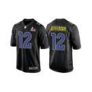 Men's Los Angeles Rams #12 Van Jefferson Black 2022 Super Bowl LVI Game Stitched Jersey