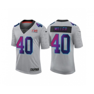 Men's Los Angeles Rams #40 Von Miller Gray 2022 Super Bowl LVI Limited Stitched Jersey