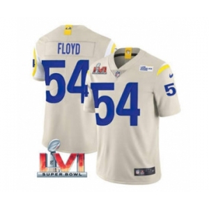 Men's Los Angeles Rams #54 Leonard Floyd Bone 2022 Super Bowl LVI Vapor Limited Stitched Jersey