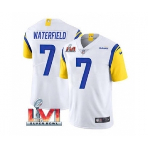 Men's Los Angeles Rams #7 Bob Waterfield White 2022 Super Bowl LVI Vapor Limited Stitched Jersey