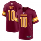Men's Washington Commanders #10 Way Game Red Stitched Football Jersey