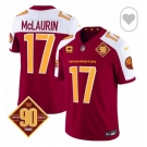 Men Washington Commanders #17 Terry McLaurin Red White F U S E 2024 Limited Stitched Football Jersey