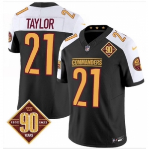 Men Washington Commanders #21 Sean Taylor Black White F U S E 2024  Limited Stitched Football Jersey