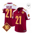 Men Washington Commanders #21 Sean Taylor Red White F U S E 2024 Limited Stitched Football Jersey