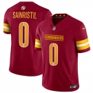 Men's Washington Commanders #0 Mike Sainristill Burgundy 2025 Draft F.U.S.E. Vapor Limited Football Stitched Jersey