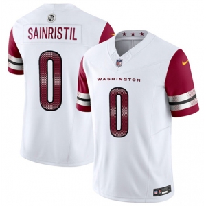 Men's Washington Commanders #0 Mike Sainristill White 2025 F.U.S.E. Vapor Limited Football Stitched Jersey