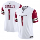 Men's Washington Commanders #1 Deebo Samuel Sr White 2025 F.U.S.E. Vapor Limited Football Stitched Jersey