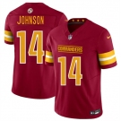 Men's Washington Commanders #14 Josh Johnson Burgundy 2025 Draft F.U.S.E. Vapor Limited Football Stitched Jersey