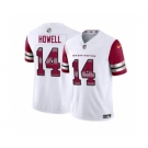 Men's Washington Commanders #14 Sam Howell White 2023 F.U.S.E. Vapor Limited Football Stitched Jersey
