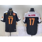Men's Washington Commanders #17 Terry McLaurin Black Thanksgiving 2024 FUSE Vapor 90th Limited Stitched Jersey
