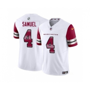 Men's Washington Commanders #4 Curtis Samuel White 2023 F.U.S.E. Vapor Limited Football Stitched Jersey