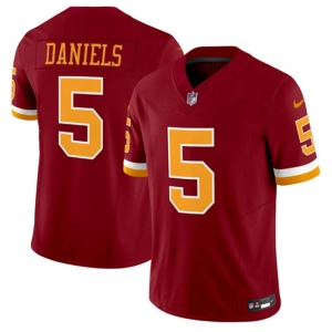 Men's Washington Commanders #5 Jayden Daniels Burgundy 2025 F.U.S.E. Throwback Limited Football Stitched Jersey
