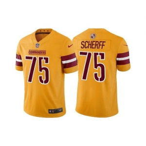 Men's Washington Commanders #75 Brandon Scherff Gold Vapor Untouchable Stitched Football Jersey