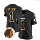 Men's Washington Redskins #1 Jahan Dotson 2023 F.U.S.E Olive Black Gold Nike Limited Jersey