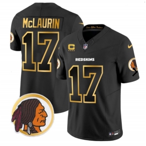 Men's Washington Redskins #17 Terry McLaurin 2023 F.U.S.E Olive Black Gold Nike Limited Jersey