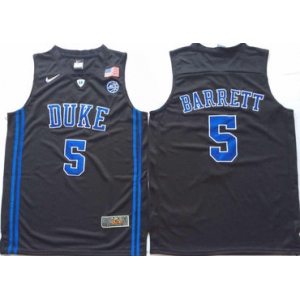 Duke Blue Devils #5 RJ Barrett Black Nike College Basketball Jersey