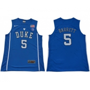 Duke Blue Devils #5 R.J. Barrett Blue Basketball Stitched NCAA Jersey
