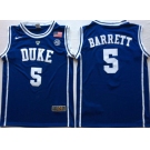 Duke Blue Devils #5 RJ Barrett Blue Nike College Basketball Jersey